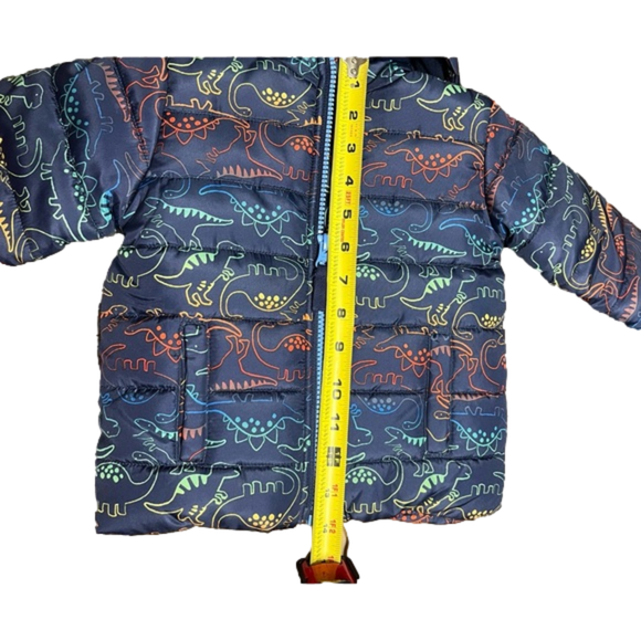 Little Me 3 Piece Dinosaur Dino Jacket Coat Outfit Set Navy 18 Months New! - Picture 4 of 5